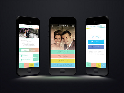 Dribbble app html5 interface ios7 ui web wedding