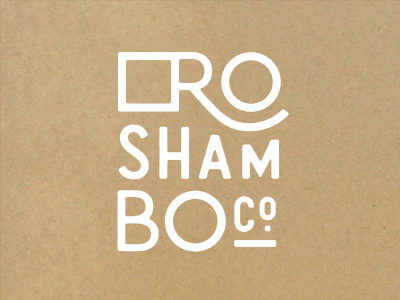 Roshambo Logo Mark custom hand crafted lettering logo typography