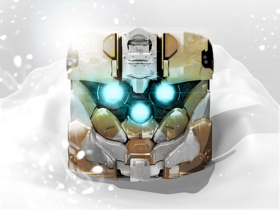 iOS Warrior helm icon detail frozen halo helm ice icon ios ipad iphone photoshop snow spartan