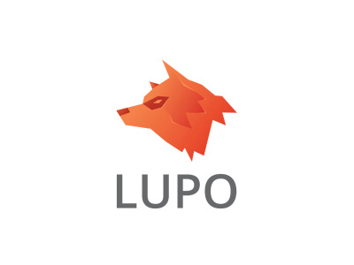 Lupo animal dog face freeze logo mark solid wild wolf