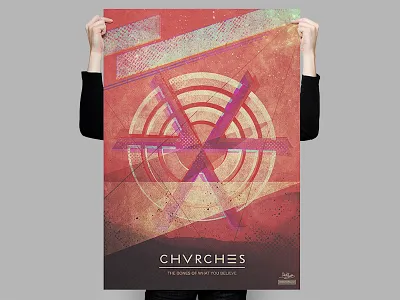 Chvrches Dribbble album chvrches poster synthpop texture vintage