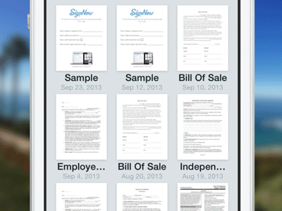 SignNow Menu app ios iphone menu signnow