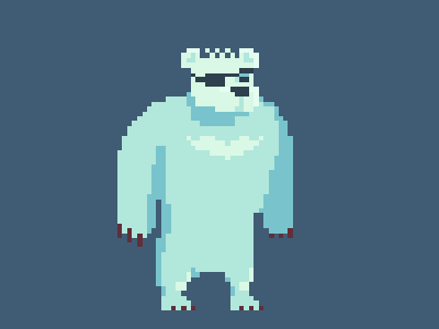 [Animated] Polar Bear Pirate animated art bear game gif pixel polar sprite video