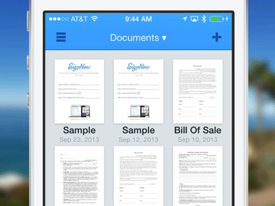 SignNow Sidebar app iphone sidebar signnow