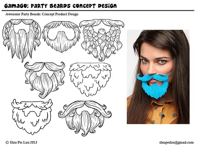 Dribble Gamago beards concept ink mustache product