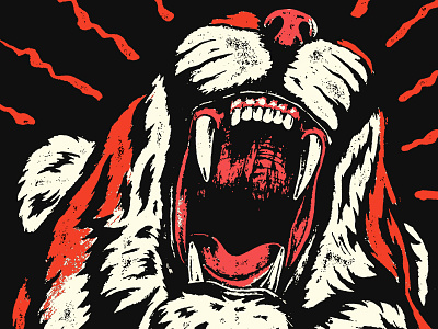 Whites and Stripes illustration roar tiger