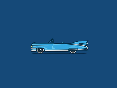 Cadillac blue cadillac cars classic illustrator vector