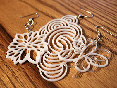 Ear Wear acrylic earrings laser lasercut product