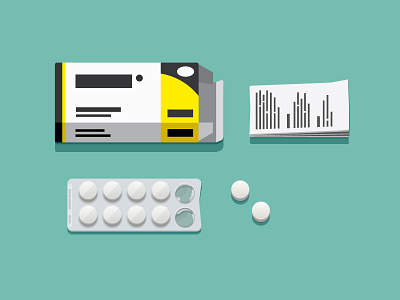 medipack blister illustration medicine paracetamol