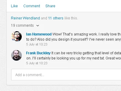 SkillPages Logged in Homepage add a comment arrow circle photo comments grey likes skillpages texture