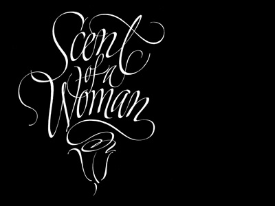 Scentofawoman calligraphic logotype