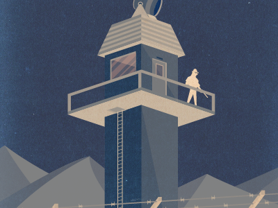 The Birdman dessert guard jail prison searchlight wine label