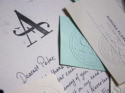 Aurora Florence Brand Complete! aurora florence branding embossed monogram musician typography