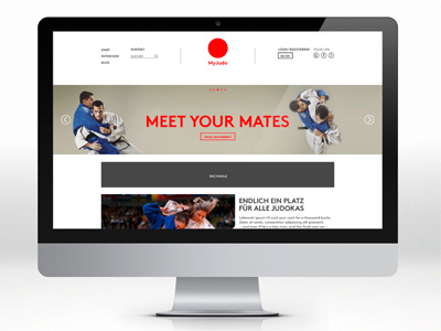 MyJudo screen design web