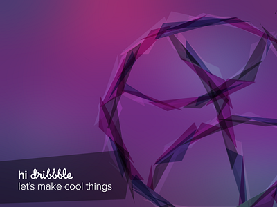 hi dribbble! debut dribbble polygon