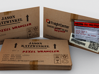 Business Cardboard business card skeuomorph