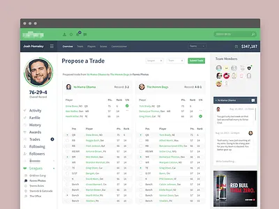 Proposed Trades flat flat design focus lab icons sports ui design web design