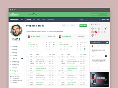 Proposed Trades flat flat design focus lab icons sports ui design web design