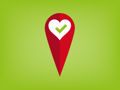 Heart in the right place heart location pin