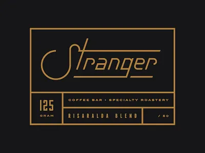 Stranger Risaralda blend label branding coffee label logo packaging