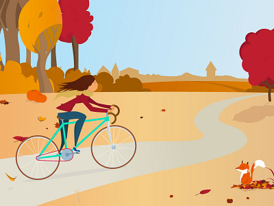 Autumn Wallpaper autumn bike fall fixie fox hipster leaves three wallpaper