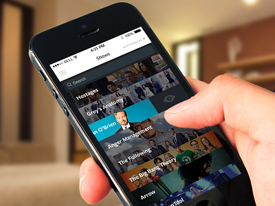 Shows list app ios iphone mobile sort tv ui video
