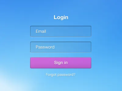 Login Form Rebound + Debut design form interface login rebound ui ux