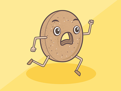 Bagel Guy character design illustration iphone game