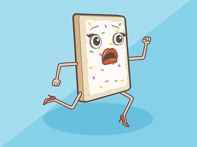 Miss Pop-Tart character design illustration iphone game