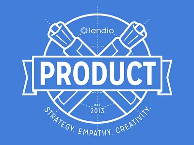 Lendio Product Team T-Shirts banner blue blueprint brand lendio mark marker product screen print t shirt white