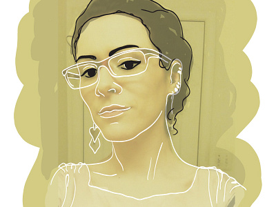 Hali illustration line art portrait