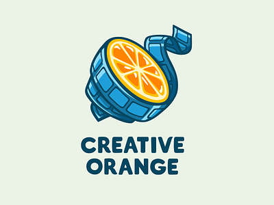 Creative Orange Logo blue film logo orange