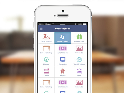Local search mobile app colors geolocation icons local minimalistic native search