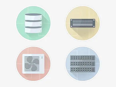data center icons air conditioning data center database fan flat hardware icons router server switch