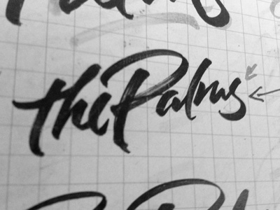 The Palms Draft brush brushpen draft lettering logo mall nigeria type typography