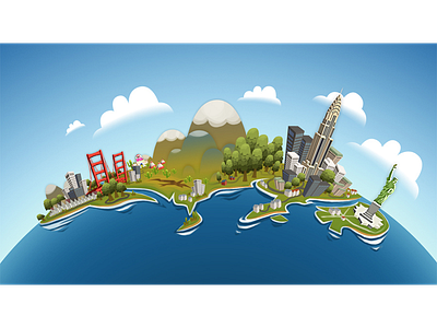 USA earth globe planet usa