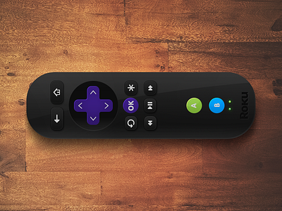 Roku Remote black plastic h1 studios plastic buttons roku remote rubber buttons shiny wood