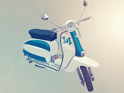 Lambretta illustration lambretta mod scooter