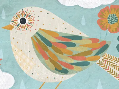 The earth has music for those who listen art bird illustration nature