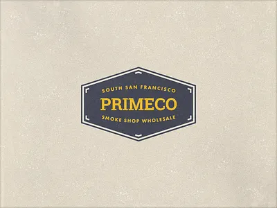 PrimeCo Logo Concept branding identity logo pattern retro texture typography vector vintage visual