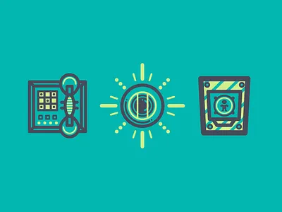 Alarm! button detail illustration light phone poster