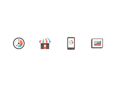 WIP - Metrics Icons Set app data flat graphs icons metrics store vector wip