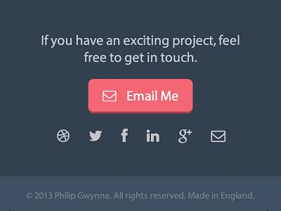 Mobile footer button contact css ui web design