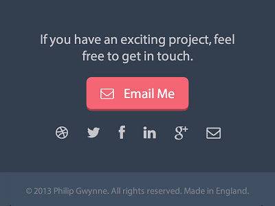Mobile footer button contact css ui web design