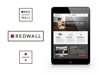 REDWALL Rebrand Launch agency branding clean icon identity illustrator line logo photoshop redwall ui user interface