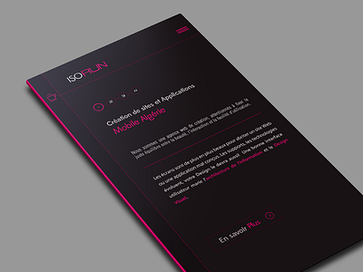 Isorun Mobile agency black dark design flat isorun metro minimal one page theme web