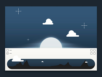 Troposphere clean cloud flat glow landscape menu moon mountains night star troposphere
