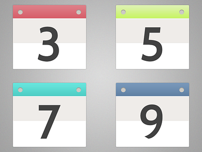 Calendars graphics icons illustrator photoshop web design