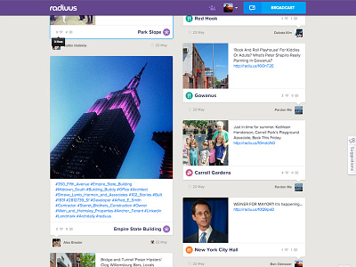 Radiuus.com feed feed geolocation radiuus social social feed social media