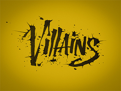 Villains brush pen lettering